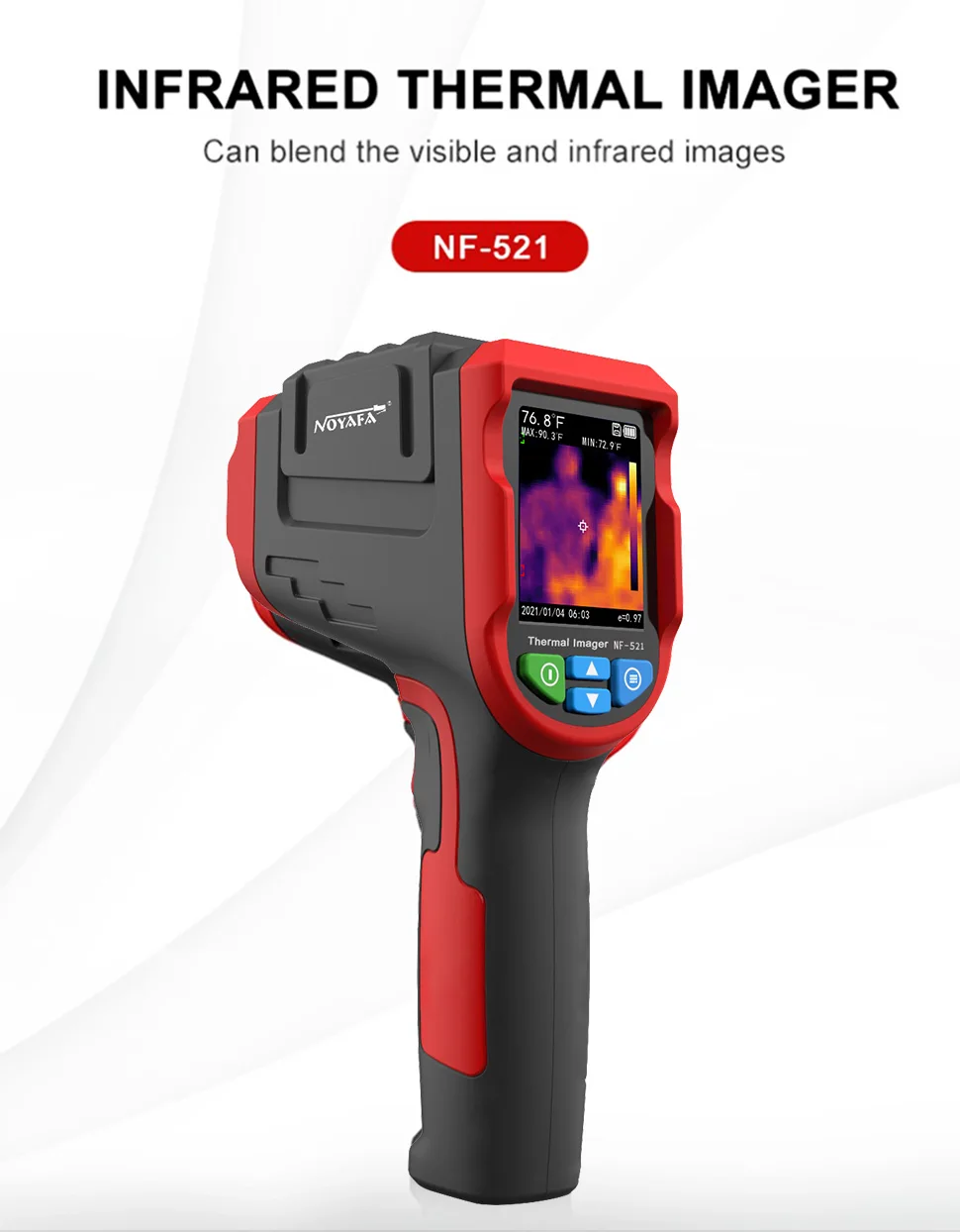 Nf 521 Thermal Imaging Camera - กล้องถ่ายภาพความร้อนอินฟราเรดอุตสาหกรรมอัตโนมัติ NF-521 สำหรับวัดอุณหภูมิ -40 องศา °